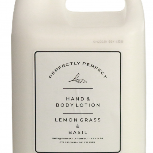 Hand & Body Lotion 5Ltr (Lemongrass & Basil)